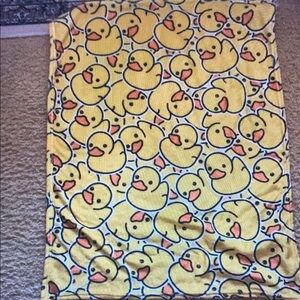 Yellow Duck Patterned Blanket